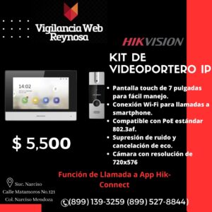 Kit de Videoportero Analógico con Pantalla LCD a Color de 7" Frente de Calle para Exterior