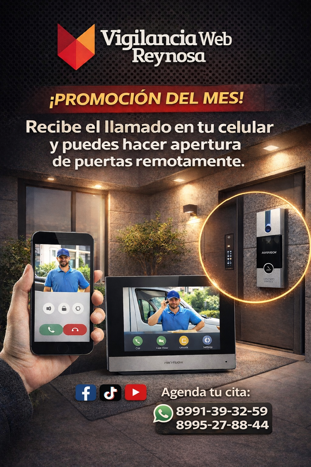 Kit de Videoportero Analógico con Pantalla LCD a Color de 7" Frente de Calle para Exterior - Image 3