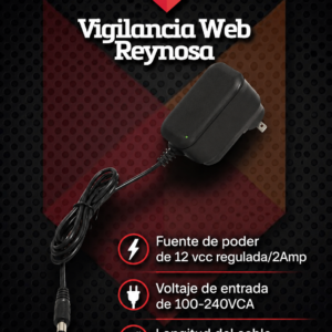 Adaptador de Pared de 12 Vcc Regulada / 2 Amp